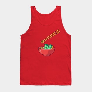 Dollars on Bowl with Chopsticks Tank Top